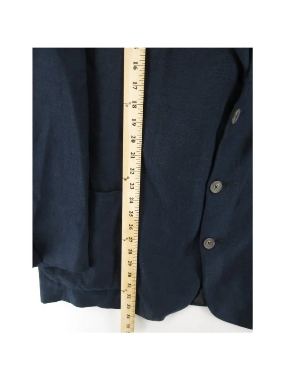 VINTAGE Eddie Bauer Sport Coat 44 Tall Navy AKA Blazer Linen USA Made
